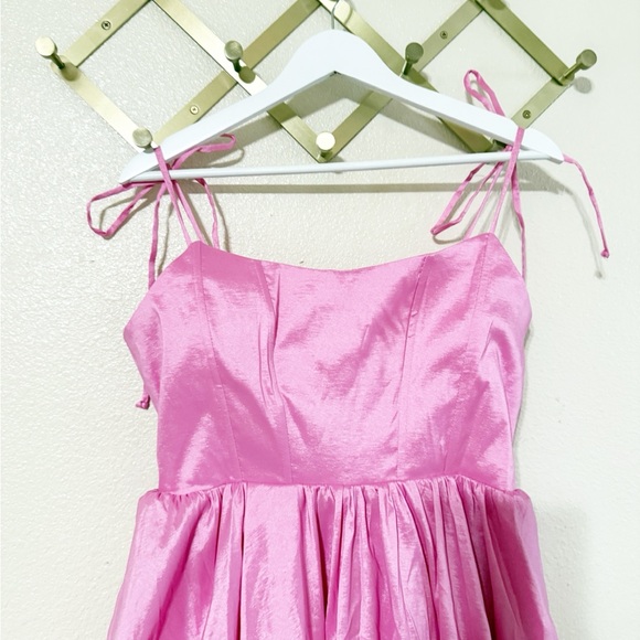 NEW Show Me Your Mumu Juliet Lace Up Corset Maxi Dress in Pink Taffeta size XL - Picture 7 of 10